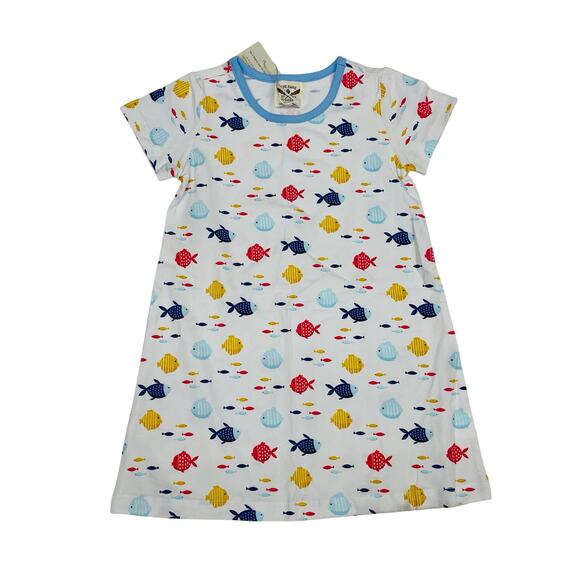 NWT (Please Read) The Oaks Apparel 2Y Mary Chase Dress in 1 Fish 2 Fish - Picture 1 of 4